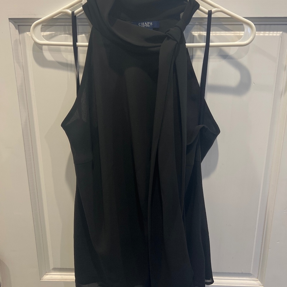 Chaps sleeveless high neck blouse